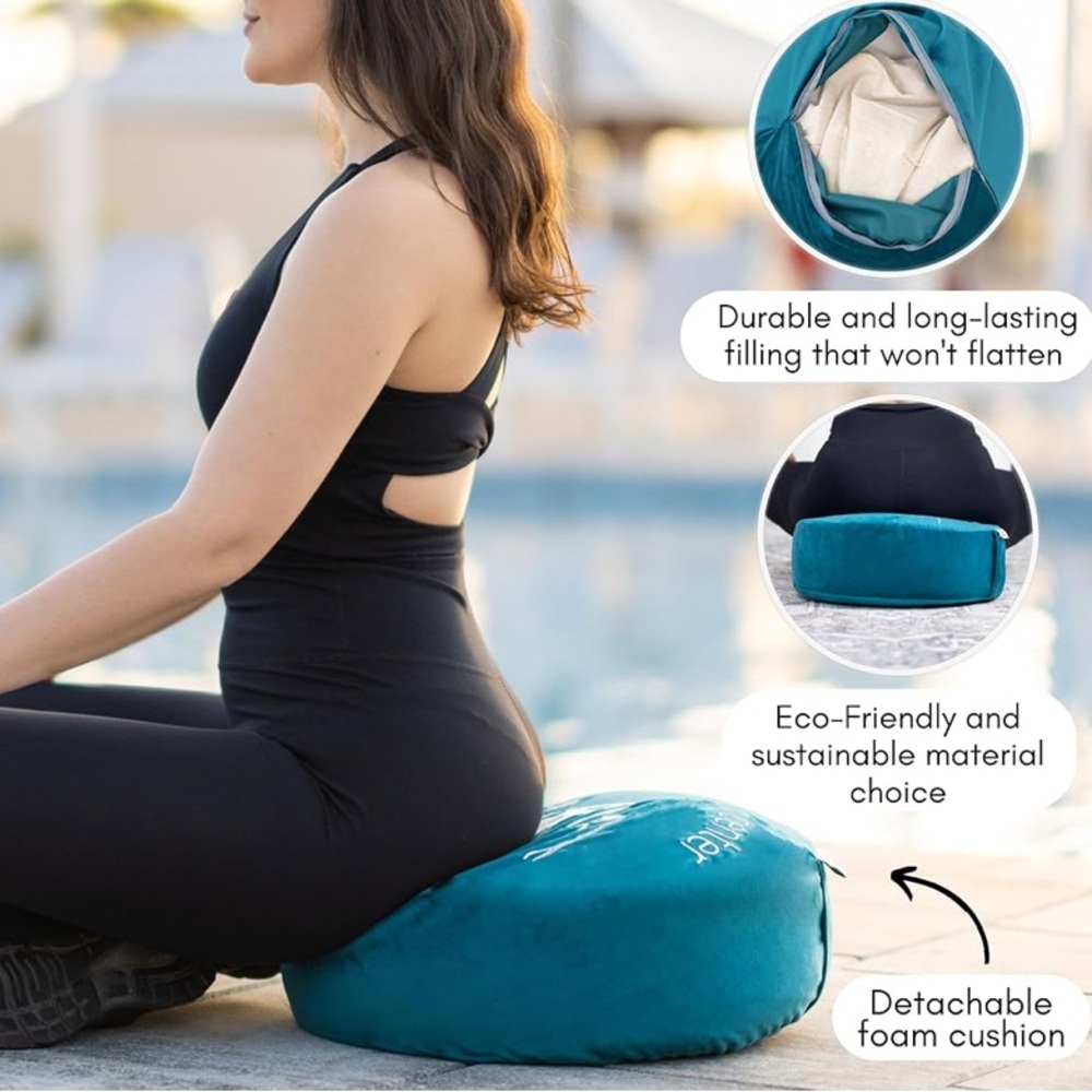 NWT Satori Roots Meditation Cushion for Mind, Body & Soul Tranquility / Yoga